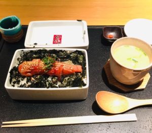 めんたい重とお吸い物のセット
