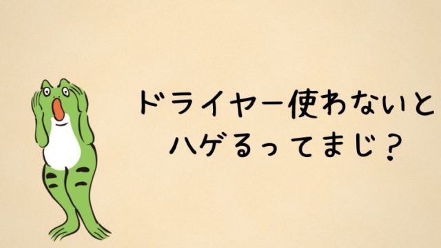 ドライヤー使わないとハゲるってマジ？