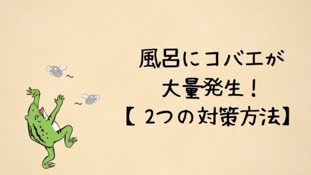 お風呂場にコバエが大量発生 1日で全滅させた2つ対策法とは かえるのしっぽ