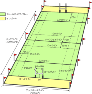 ラグビーコートの画像