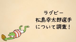 ラグビー松島幸太郎選手について調査