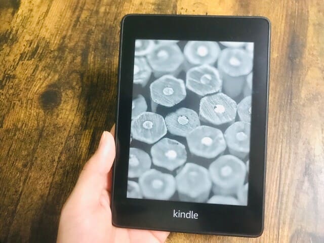 kindleを手にしている画像